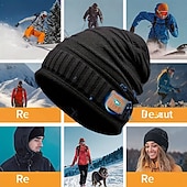 cheap Beanie Headphones-Men's Wireless Hat Valentine's Day Gift for Teenage Boys and Girls  Men's and Women's Adult Teenage Socks  Cool Technology Wireless Music Hat with Earphones for Gamers Husband Valentine's Day Gift