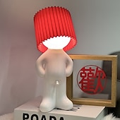 billiga Bordslampor-Rolig bordslampa, USB, rolig på/av-knapp blyg pojke sänglampa nattlampa humor skämt present till vuxna mamma kvinnor fru flickvän födelsedag alla hjärtans dag honom henne