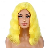 halpa Karnevaaliperuukit-Carnival-peruukki 2026 Vaaleanpunainen Punainen Sininen Kihara Lyhyt Synteettinen festivaaliperuukki Mardi Gras Paraati Cosplay-asun hiukset varten Naisten