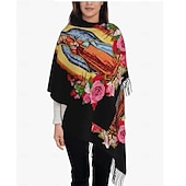 Недорогие Носимое одеяло-Арабский шарф для женщин, этнический стиль, шаль-накидка на голову, молитвенная шаль, легкий богемный шейный платок, универсальный модный аксессуар на все времена года