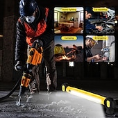 levne Domácí potřeby-Pracovní světlo pro mechaniky pod kapotu s háčky - 3200lm 6000mah dobíjecí přenosné magnetické LED pracovní světlo pro opravu auta, garáž, dílnu, kempování, žluté