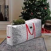 baratos Armazenamento de Natal-Saco para guardar árvores de Natal artificiais de 2,74 m (9 pés), tecido Oxford resistente a rasgos, bolsa de armazenamento durável para as festas de fim de ano com alças reforçadas. &amp;Zíperes duplos,