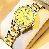 halpa Kvartsikellot-Muotikas ystävänpäivälahja naisten digitaalinen kaksoiskalenterivalo vedenpitävä kello tytöille