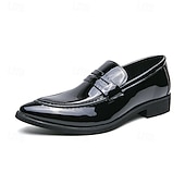 economico Mocassini-mocassini slip-on da uomo in vernice viola dal design elegante: calzature eleganti per feste, matrimoni ed eventi alla moda