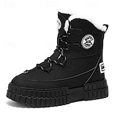 preiswerte Winter- und Schneestiefel-Schwarze, wasserdichte Herren-Winterstiefel mit Fellfutter und griffiger Sohle – strapazierfähiges und isoliertes Schuhwerk für Schnee, Wanderungen und Winterabenteuer