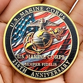  Pièce commémorative des États-Unis pour le 250e anniversaire pièces de collection pièces d'exposition en métal durables pour les collectionneurs et idée de cadeau thème militaire patriotique