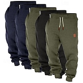 economico pantaloni da jogging-Per uomo Pantaloni da tuta Joggers Pantaloni in Pile Pantaloni Coulisse Elastico in vita Confezione multipla Semplice Comodità Lunghezza intera All'aperto Quotidiano Uscire Stile Classico Essenziale