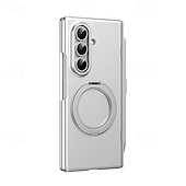 baratos Capa Samsung-telefone Capinha Para Samsung Galaxy Dobra Z 7 Dobra Z 6 Z Fold 5 Z Fold 4 Z Fold 3 Capa articulada Com Suporte e protetor de tela Proteção de corpo inteiro Retro PC Metal