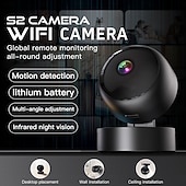 ieftine Camere Rețea IP Interior-Cameră de supraveghere Wi-Fi cu rezoluție HD 1080p, vedere nocturnă în infraroșu, capacități de detectare a mișcării și sunetului și vedere panoramică 360°.