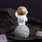 cheap Statues-1PC Cute Astronaut Station Moon-shaped Decorative Small Ornaments Resin Material Hand-painted Astronaut Shaped Handicrafts Astronaut Shaped Office Desk and Desk Decoration Ornaments