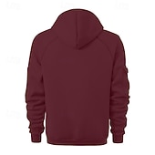 baratos hoodies básicos dos homens-Homens Moletom Full Zip Hoodie Moletom com zíper Azul Preto Branco Verde Tropa Vinho Com Capuz Tecido Zip Up Bolsos Desportos e Ar livre Casual Diário Roupa de rua Designer Básico Primavera Outono