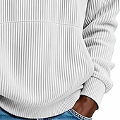 economico felpe con cappuccio da uomo di base-Per uomo Felpa con cappuccio Velluto a coste Felpa con cappuccio e zip corta Aalbicocca Rosso bordeaux Nero Blu marino Verde scuro Con Cappuccio Semplice Cerniera Testurizzato Sport &amp; Outdoor Casuale