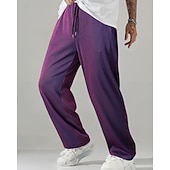 abordables Pierna Recta-Hombre Pantalones de Deporte Pantalones Pantalones deportivos de pierna recta Correa Bolsillo Cintura elástica Plano Comodidad Suave Exterior Casual Diario Moda Estilo clásico Azul Piscina Rosa