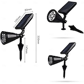 levne Zahradní osvětlení-Solární bodová světla, venkovní solární světla, solární reflektory, světlo na vlajkový stožár, vodotěsné, venkovní osvětlení krajiny pro vlajku, osvětlení dvorku, terasy, cesty, sochy, palmy, cedule