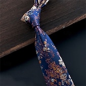 olcso Nyakkendők és csokornyakkendők-Férfi Nyakkendők Divat Klasszikus Modern Kortárs Virágos Mintás Menyegző Hétköznapi viselet