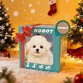 abordables Animales de peluche-Regalos de Navidad ideales para nietos niños y niñas perro robot mi cachorro robot realista juguete interactivo que camina ladra y mueve la cola juguete de perro robótico realista que actúa como un