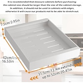 halpa Keittiön säilytysratkaisut-1 pakkaus ulosvedettävä kaappijärjestelijä ulosvedettävät liukuvat ruokakomeron hyllyt säilytykseen ilman rei'itystä keittiön alakaappien järjestämiseen, ruokakomeroon, kylpyhuoneeseen säädettävä