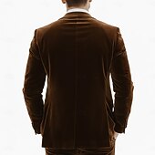 economico Abiti da matrimonio-Uomo Smoking Abito di velluto Matrimonio in Spiaggia Matrimonio primaverile Nero Borgogna Primavera &amp; Estate Tuta Bavero classico Affari Formale Tinta unita Vestibilità su misura 2 pezzi Monopetto