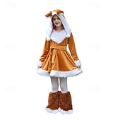 voordelige Dierenkostuum-Dierenbandkostuum Jurken Fancy kostuum Dieren Vos Cosplay Kostuum Kinderen Voor meisjes Kerstmis Carnaval Boekenweek Feest Prestatie Symfonie van Verhalen Aankleden