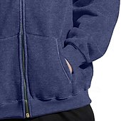economico Felpe di base-Per uomo Felpa con cappuccio Felpa con cappuccio a zip intera Felpa con cappuccio in pile Felpa con cappuccio foderata in pile Rosa Blu marino Con Cappuccio Semplice Patchwork Sport &amp; Outdoor Casuale