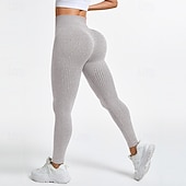 tanie Legginsy i legginsy do jogi-Damskie Spodnie kompresyjne Běžecké kalhoty Legginsy do jogi Wyszczuplenie brzucha Wysoka talia Obuwie sportowe Sportowy Pilates Doły Jednokolorowe Ciemnoszary Czerwony Niebieski Sport Odzież sportowa