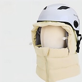 billige varm og oppvarmet samling-vinterlue ansiktsmaske skjerf lue i ett stykke for sykkelhjelm kompatibel med fleecefôr hørselbeskyttelse halsvarmer kaldt vær utendørs strikket lue