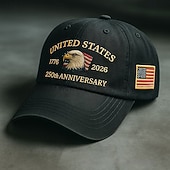 cheap Gifts-250th Anniversary USA Hat United States Baseball Cap 250 Year American Anniversary Hat Eagle Patriotic Embroidery
