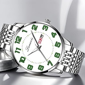 baratos Relógios Quartz-Relógio de Pulso Masculino Avançado Relógio de Quartzo Masculino Fashion Relógio Luminous com Calendário A Melhor Opção de Presente para Homens