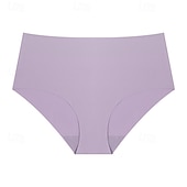 levne Dámská pyžama a společenské oblečení-Dámské Kalhotky Elastický pasNightwearNylon Dovolená Domů Denní Jednobarevné Roztomilý Černá Fialová Béžová Jaro léto Podzim zima
