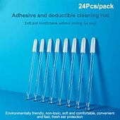 preiswerte Persönliche Pflege &amp; Gesundheit-48 Stück (24 Stück/Beutel) Ohrreiniger mit Doppelkopf, schonendes Ohrreinigungswerkzeug, Spezialwerkzeug zur Ohrenpflege und Ohrenschmalzreinigung