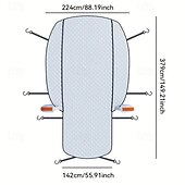 tanie ogrzewanie i chłodzenie-Pokrywa przeciwśnieżna na przednią szybę samochodu, wytrzymała tkanina Oxford &amp;Osłona przeciwmrozowa na zimę, wodoodporna osłona przedniej szyby z bezpiecznymi haczykami, uniwersalna do samochodów