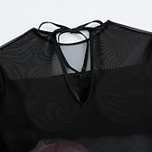 preiswerte Einteilige Badeanzüge-Damen Einteiler Badeanzug Schlankheits mit Rock Monokini Rock Netz Bauchkontrolle Hohe Taille Schlank Elegant Urlaub Floraler Rundhalsausschnitt Langarm Badeanzüge