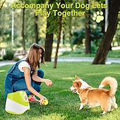 cheap Animal Support &amp; Care-Dog Tennis Launcher Automatic Pet Dogs Chase Toy Mini Tennis Throwing Pinball
