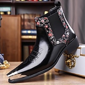 voordelige Chelsea -laarzen-Heren Chelsea boots van imitatieleer in bruin leer – elegant en comfortabel, ideaal voor zakelijke gelegenheden, formele gelegenheden en dagelijks gebruik