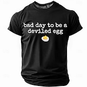 economico Magliette divertenti da uomo-Per uomo Maglietta Divertente Uova Girocollo Abbigliamento Stampa 3D All'aperto Ufficio Streetwear Manica Corta Moda Quotidiano Classico