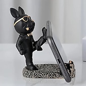 Χαμηλού Κόστους Βάση τηλεφώνου-βάση τηλεφώνου από ρητίνη γαλλικού μπουλντόγκ, μια χαριτωμένη και μοναδική διακόσμηση επιφάνειας εργασίας