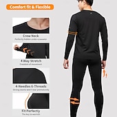 baratos Tops-Conjunto de camisa e calça wosawe para outono e inverno, secagem rápida, ideal para ciclismo, esqui e montanhismo. Absorve o suor e elimina a umidade. Modelo bf241.