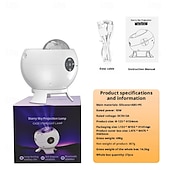 halpa Huoneen koristevalot-Uusi äänen projektivalo Bluetooth-sovellus kaukosäätimellä valkoisen kohinan tunnelma pieni yövalo tunnelmavalon koditeatteri syntymäpäivä ystävänpäivälahja