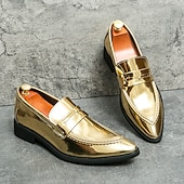 economico Mocassini-mocassini slip-on da uomo in vernice viola dal design elegante: calzature eleganti per feste, matrimoni ed eventi alla moda