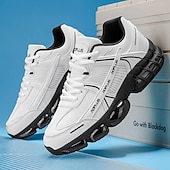 abordables Baskets-Baskets blanches de sport pour hommes – design performant, résistantes et élégantes, idéales pour les entraînements pendant les vacances et les activités de Noël