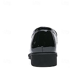 economico Mocassini-mocassini slip-on da uomo in vernice viola dal design elegante: calzature eleganti per feste, matrimoni ed eventi alla moda