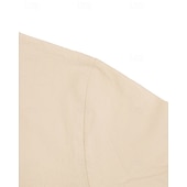 economico Camicie di lino-Per uomo Camicia Camicia di lino Camicia popover Camicia casual Camicia di cotone Semplice Vacanza Camicia hawaiana Nero Bianco Cachi Verde militare Manica Lunga Colletto alla coreana Primavera