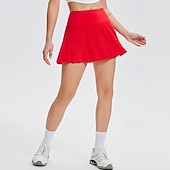 Χαμηλού Κόστους Γυναικείες φούστες και σορτς-Γυναικεία Μονόχρωμο Casual φούστα Φούστα τένις Αθλητική φούστα Προστασία UV Γρήγορο Στέγνωμα Ελαστικό Αναπνέει Τέννις Αθλητικά Τρέξιμο Παντελόνια Φούστες Λευκό Κόκκινο Ρούχα τένις