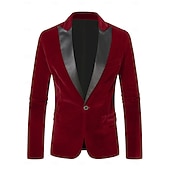 preiswerte Herren Kostüme der 1920er Jahre-Retro Vintage Goldene Zwanziger 1920er Smoking Anzüge &amp; Blazer langarm Der große Gatsby Gentleman Einfarbig Kostüm Herren Karnevalskostüm Karneval Neujahr Cocktailparty Themenparty