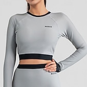cheap One Pieces Rash Guards-Women's 2 Piece Rash Guard Tankini Swimsuits Surfing Shirt Solid Colored UPF50+ Breathable Long Sleeve Diving Suit Surfing Canoeing Snorkeling Spring