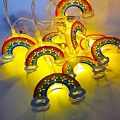 economico Luci interne a batteria e USB-Luci a stringa fatate LED arco di ferro 1.5m 10 LED funziona a batteria decorativa luci da appendere per festa di capodanno matrimonio stanza dei bambini