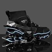 economico Scarpe da Corsa per Uomini-sneakers da uomo in rete rossa: design leggero con supporto ammortizzato, ideali per lo shopping natalizio e le occasioni festive