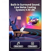 رخيصةأون بروجيكتورات-بروجكتور محمول HY200 1080P جهاز بروجكتور أفلام بزاوية قابلة للتعديل 270 درجة للهواتف/الكمبيوتر المحمول/صندوق التلفاز مكبر الصوت ومدخل HDMI/USB هدية عيد الحب