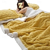preiswerte Sofadecken &amp; Überwürfe-Kuscheldecke aus Sherpa-Fleece für Sofa und Bett, warme, korallenfarbene Samtdecke für den Winter, dicke, gemütliche Decke für ein Nickerchen im Büro und als Dekoration für Zuhause