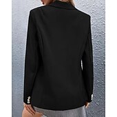 cheap Blazers &amp; Suits-Women's Suits Comfortable Buttons Elegant Fashion Daily OL Style Plain Formal Vacation Office Office / Career Regular Notch Lapel Regular Fit Long Sleeve Outerwear Black White Pink Summer Spring
